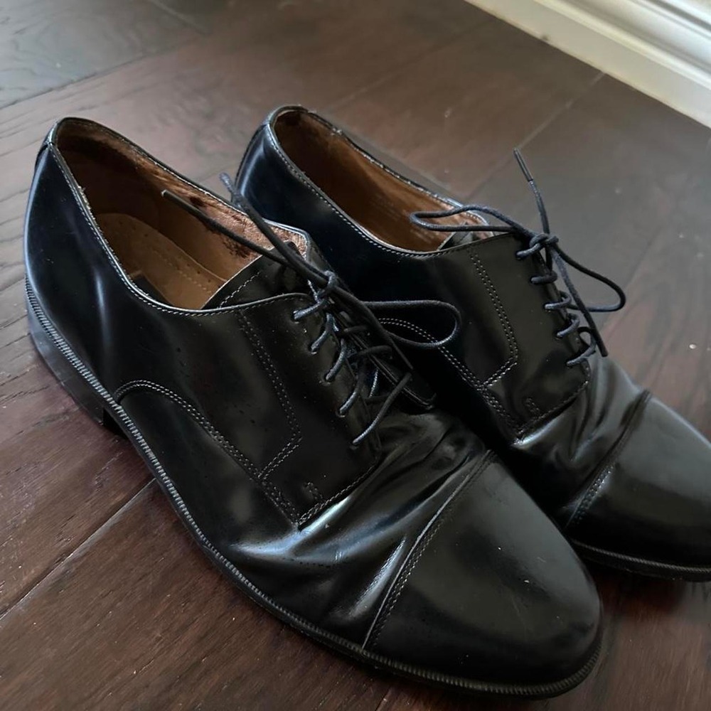 Men's Dress Shoes 10.5 Black Lace Formal Business Office Classic Wedding